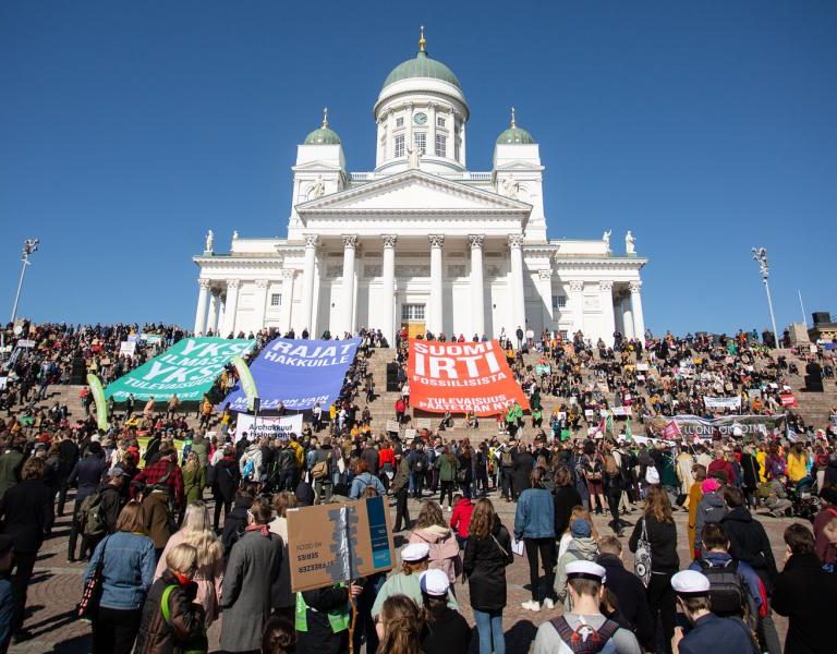 Kuva Helsingin ilmastomarssilta.