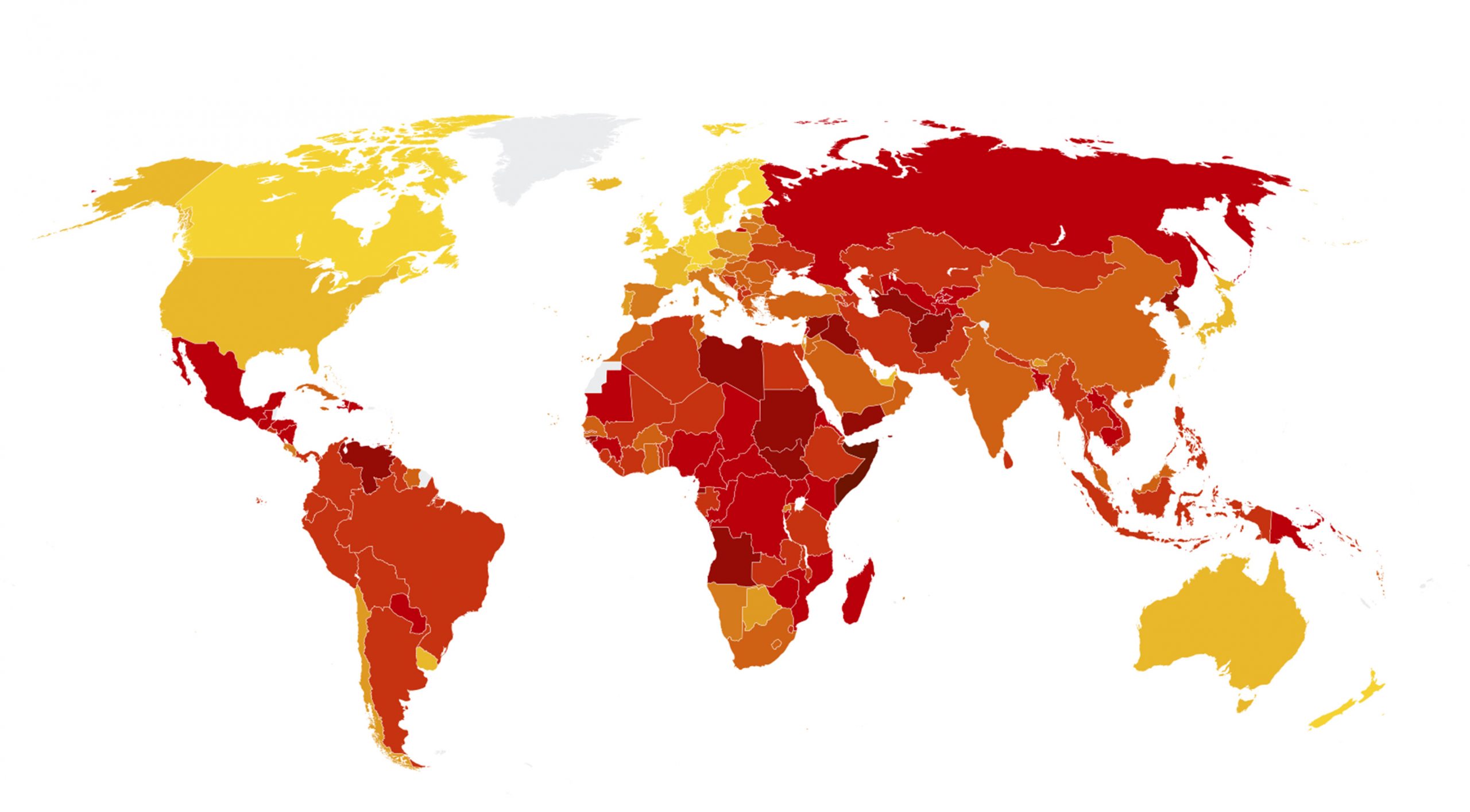 Korruptio maailmassa vuonna 2017.