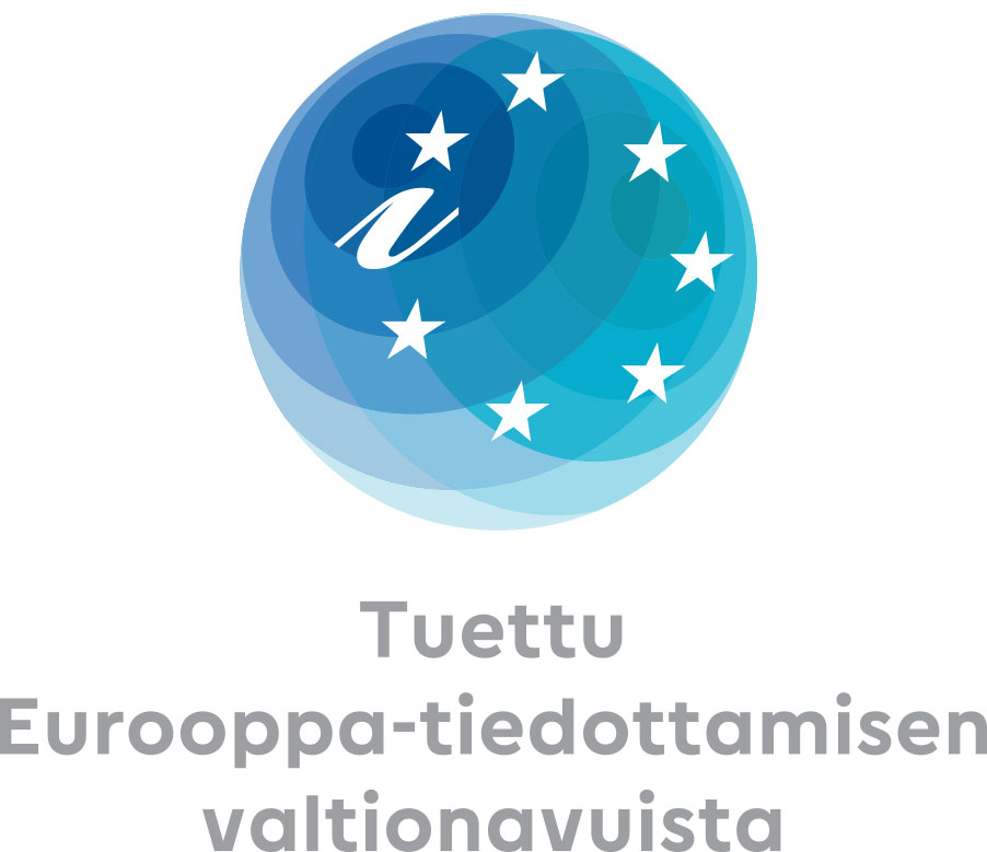 Tuettu Eurooppa-tiedottamisen valtionavuista -logo