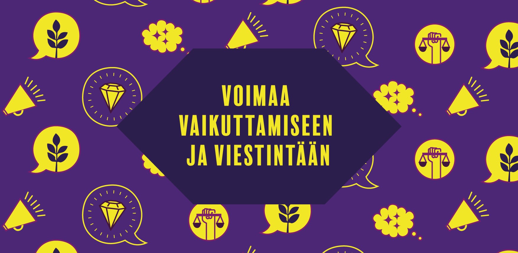 Voimaa vaikuttamiseen ja viestintään -oppimiskokonaisuuden logo